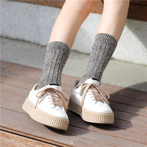 Wool Socks for Women - Womens Wool Socks Winter Warm Wool Socks - Picture 7 of 8